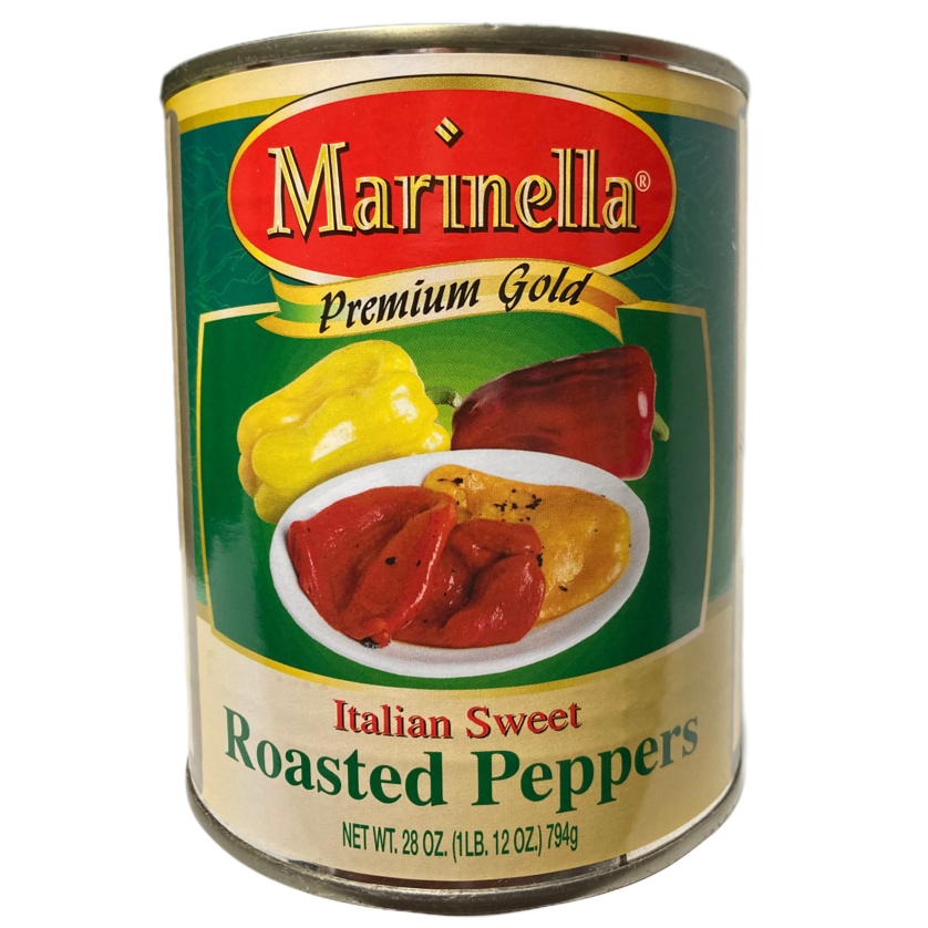 1 pound can of italian sweet roasted peppers, premium gold Marinella