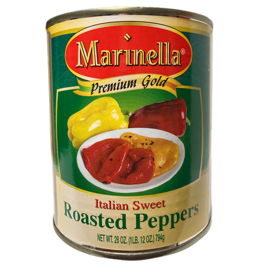 1 pound can of italian sweet roasted peppers, premium gold Marinella