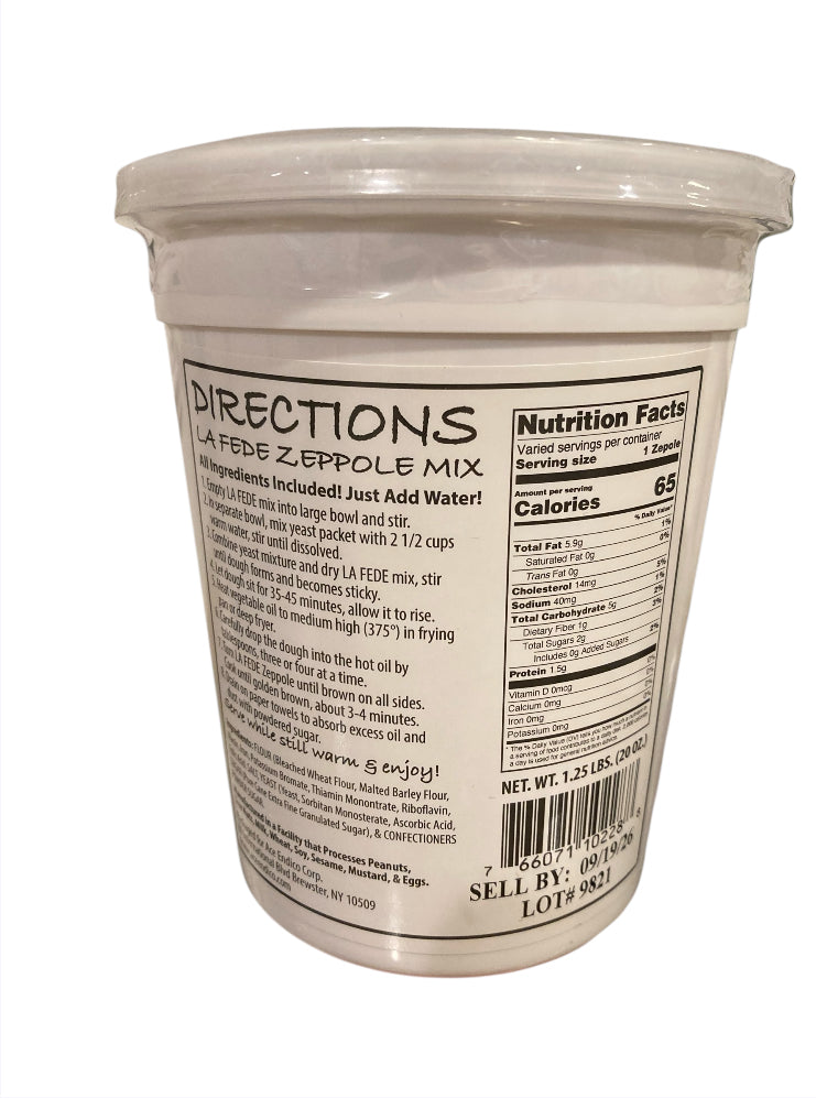 Zeppole all natural mix