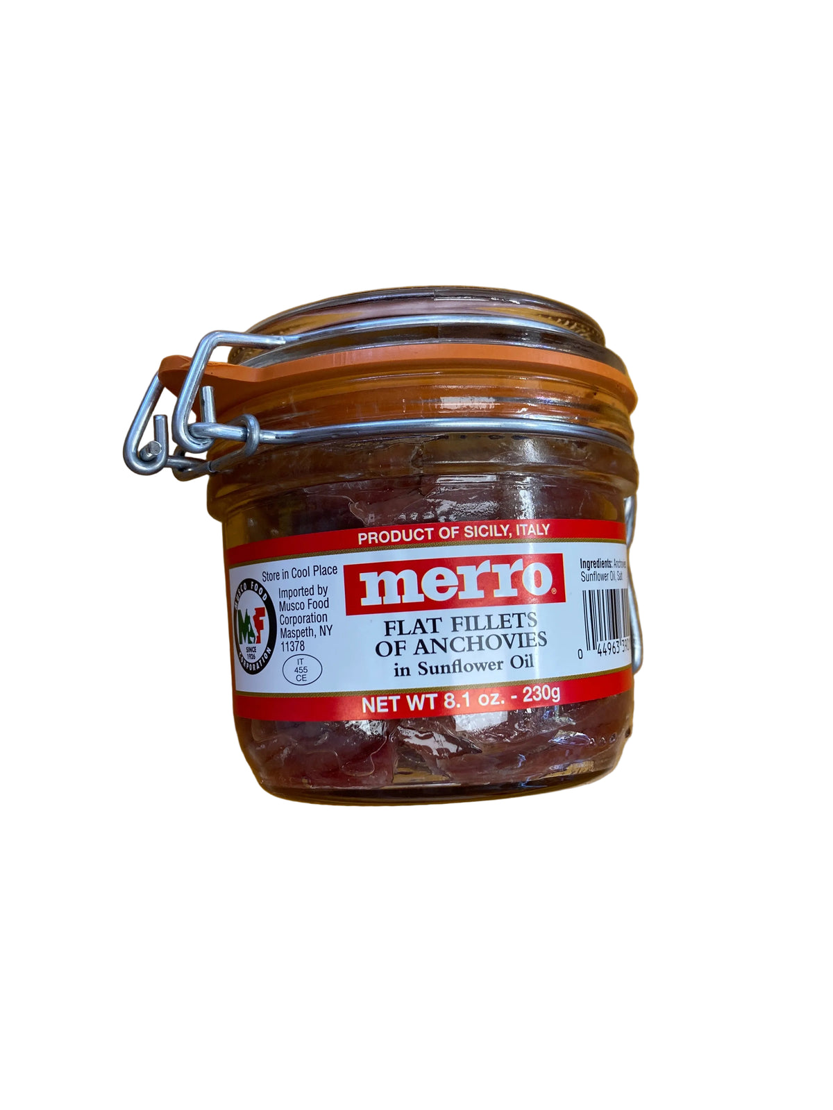 Merro- flat fillets of anchovies in sunflower oil